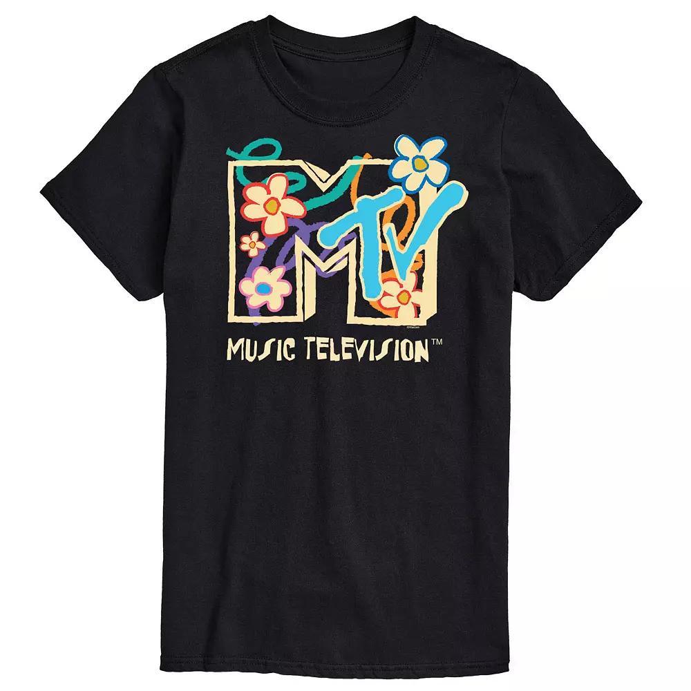 Men's MTV Floral Logo Graphic Tee,  Product Image