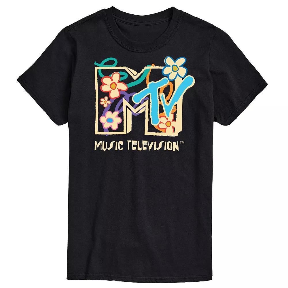 Men's MTV Floral Logo Graphic Tee,  Product Image