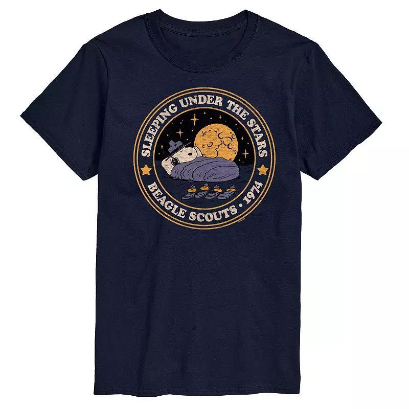 Big & Tall Peanuts Beagle Scouts Under The Stars Graphic Tee, Men's,  Product Image