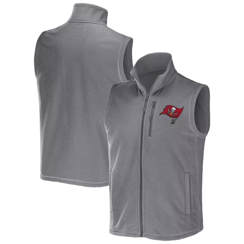 Men's NFL x Darius Rucker Collection by Fanatics Gray Cleveland Browns Polar Fleece Full-Zip Vest,  Product Image