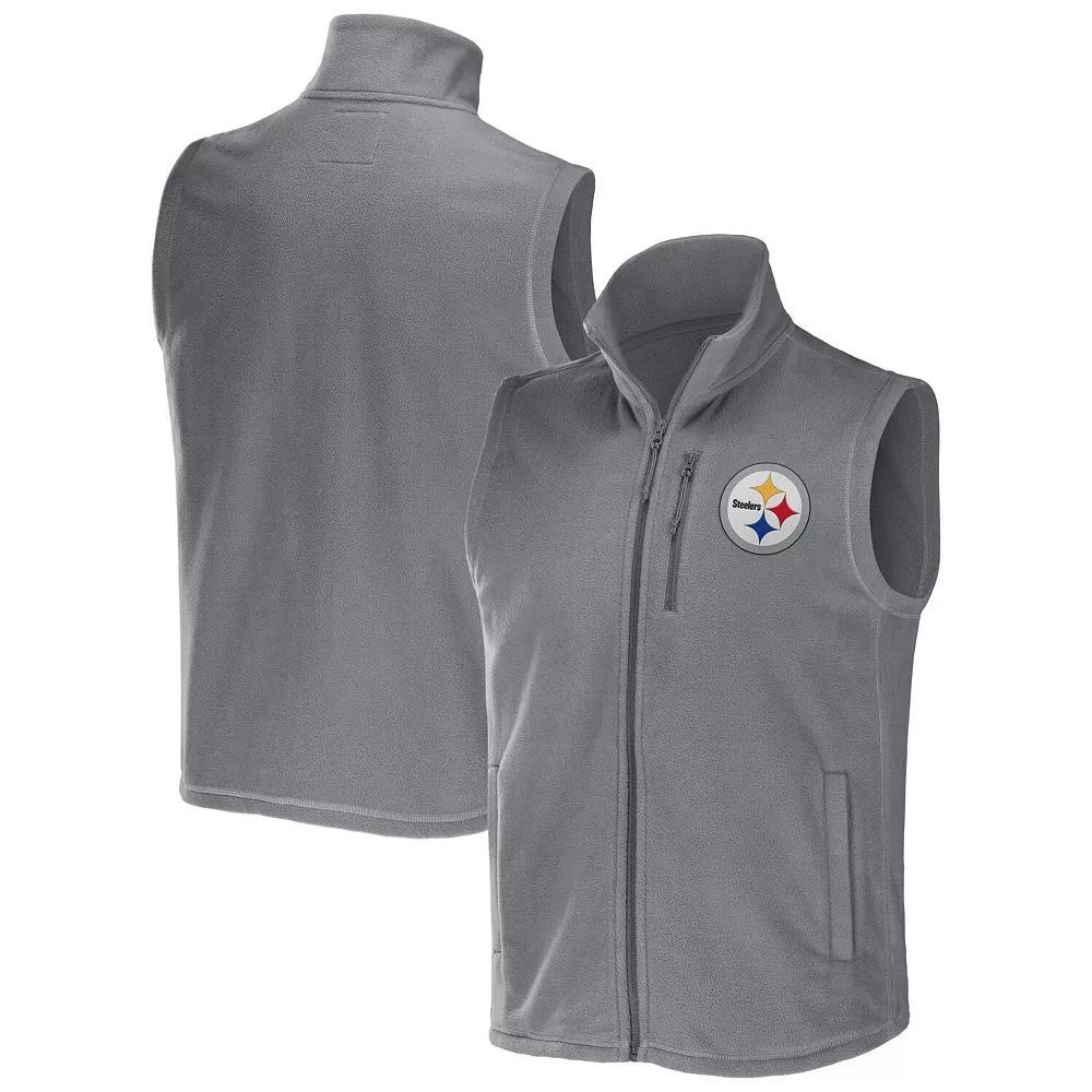 Men's NFL x Darius Rucker Collection by Fanatics Gray Cleveland Browns Polar Fleece Full-Zip Vest,  Product Image