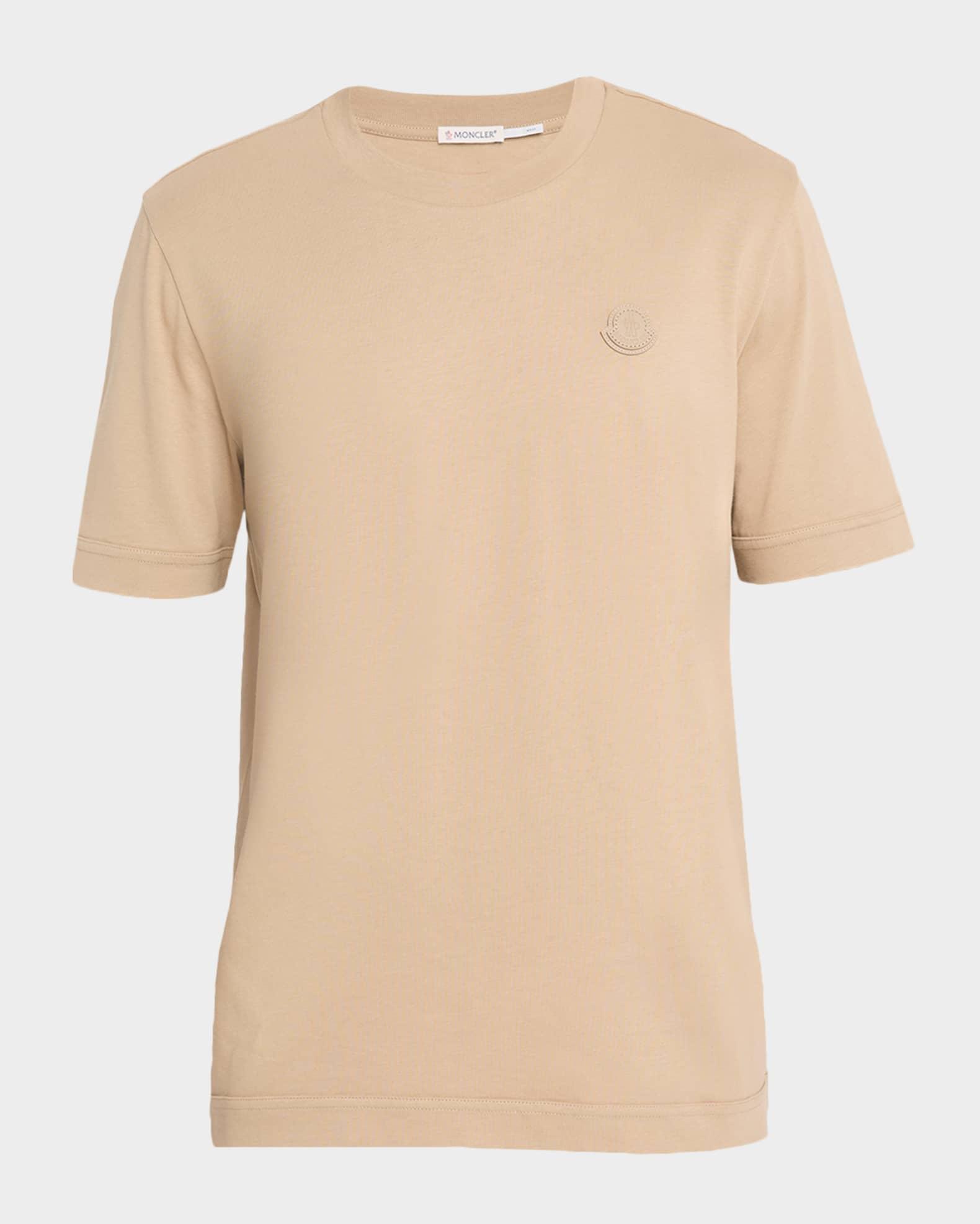 Men's Leather Logo Crewneck T-Shirt Product Image