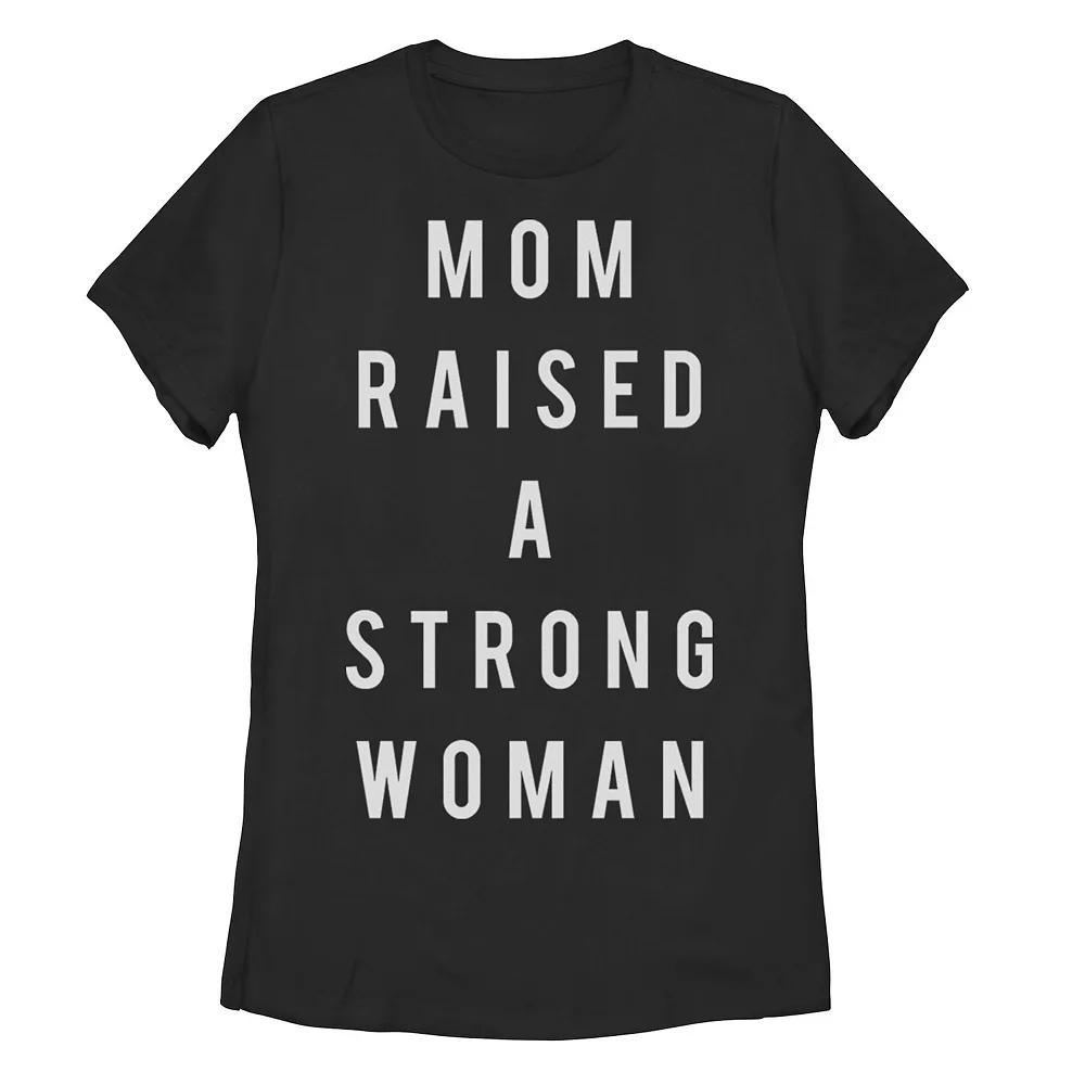 Juniors Strong Woman Raised Tee, Girl's, Size: XXL, Black Product Image