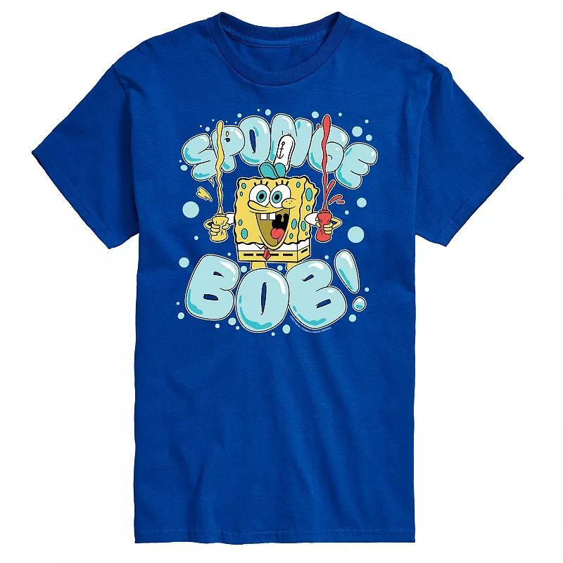 Big & Tall SpongeBob SquarePants Bubble Letter Graphic Tee, Men's,  Product Image