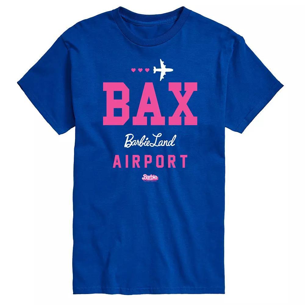 Big & Tall Barbie™ The Movie Barbie Land Airport Graphic Tee, Men's, Size: 3XB, Blue Product Image