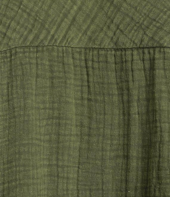 Westbound Woven Short Sleeve Button Front Top Product Image