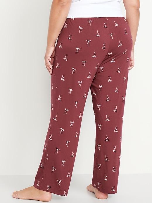 Mid-Rise Knit Jersey Pajama Pant Product Image