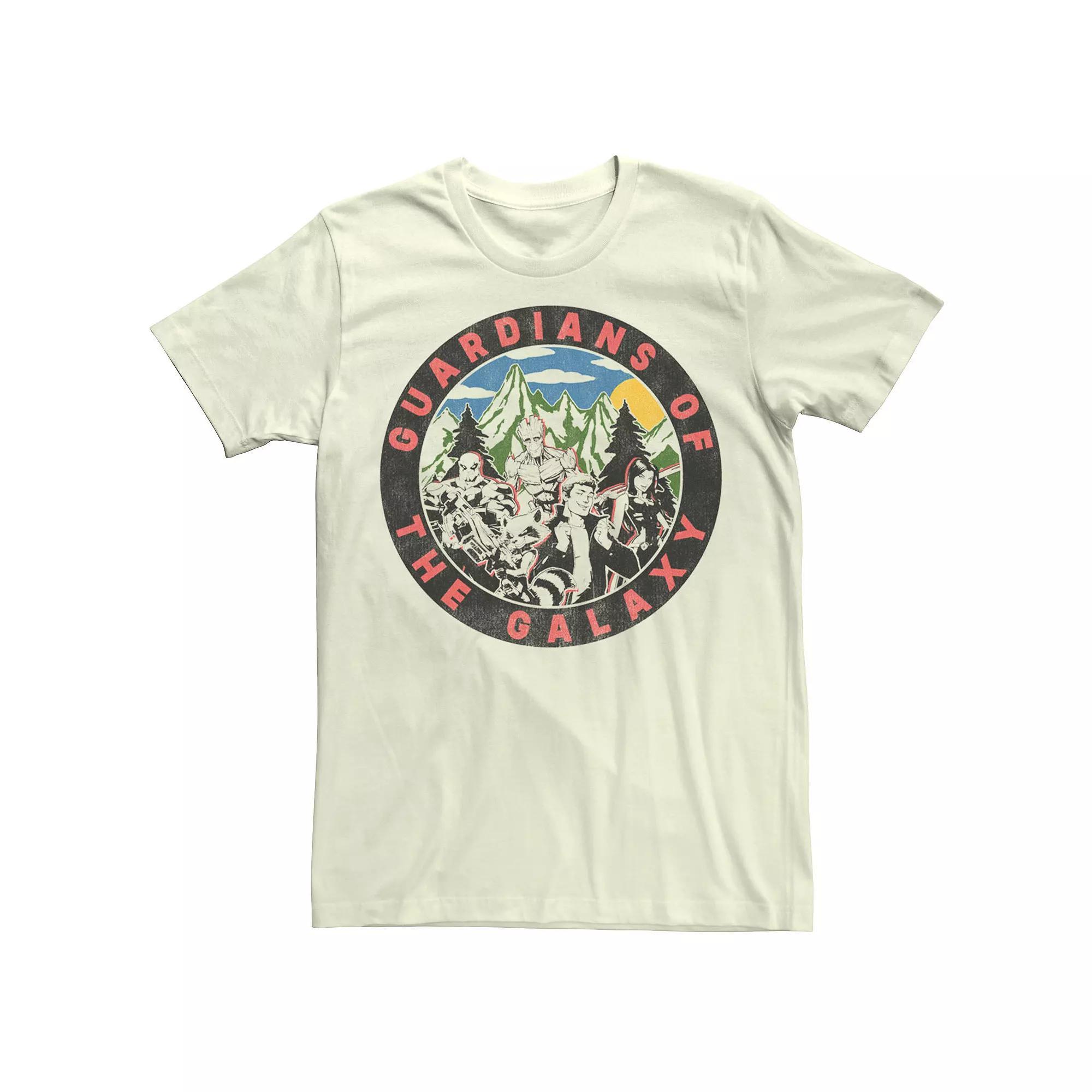 Men's Marvel Guardians Of The Galaxy Group Shot Retro Tee,  Product Image