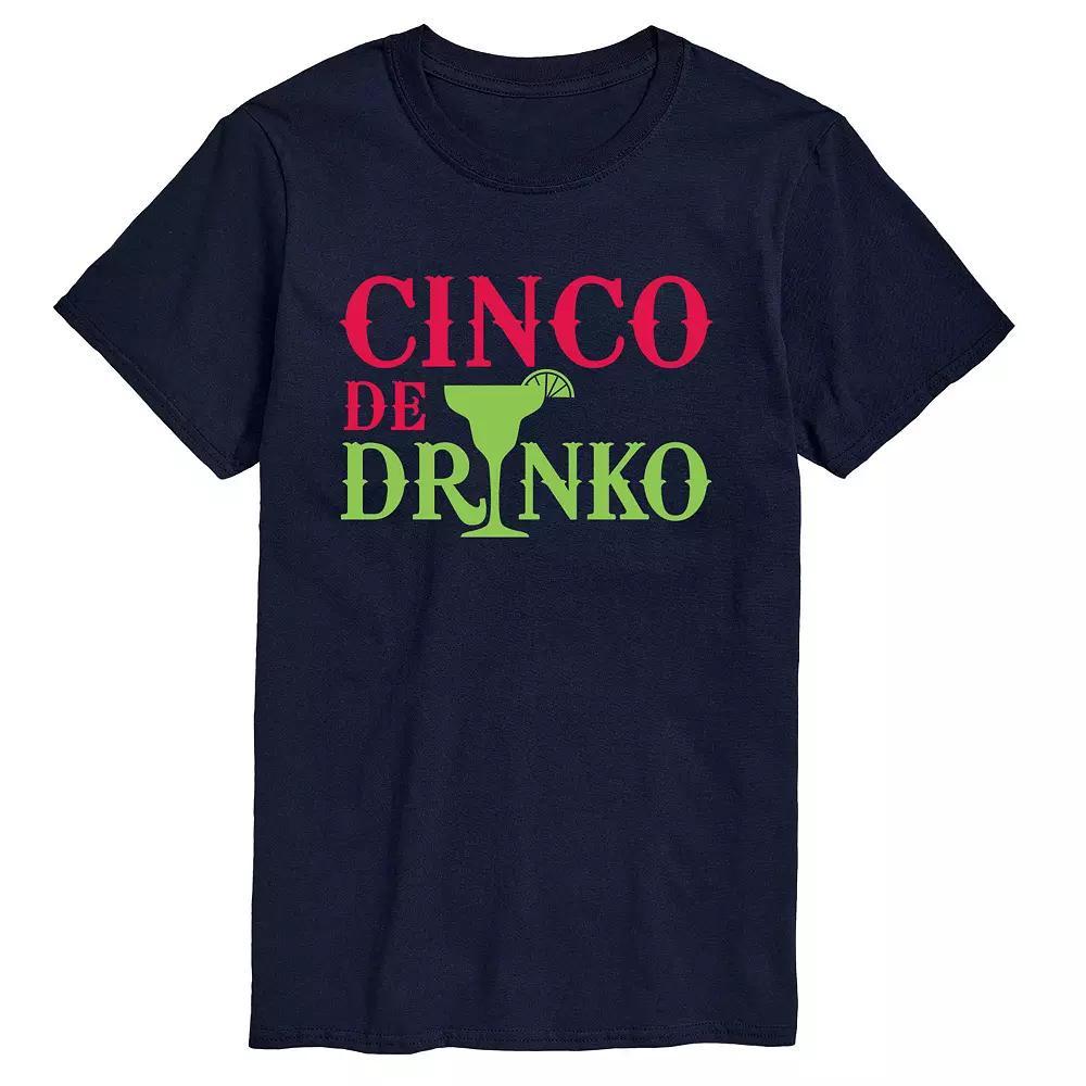 Big & Tall Cinco De Drinko Tee, Men's, Size: 5XB, Blue Product Image