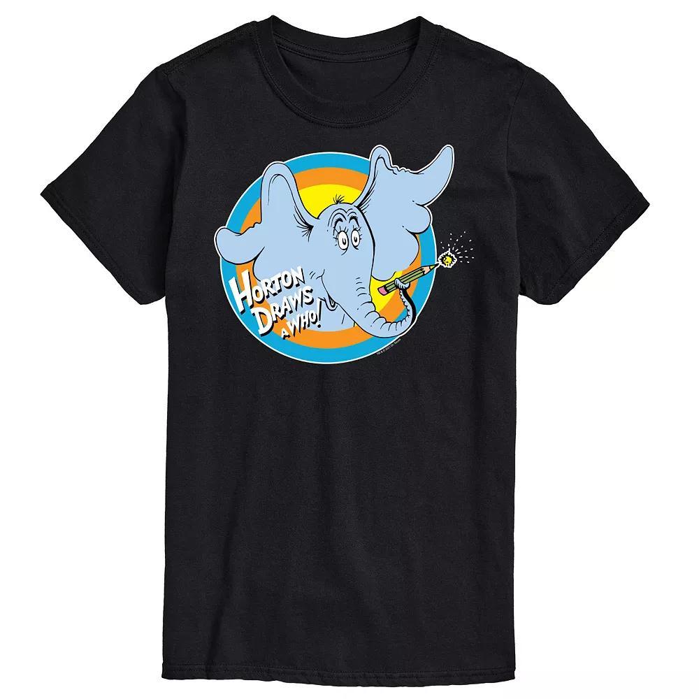 Big & Tall Dr Suess Horton Draws A Who Tee, Men's,  Product Image