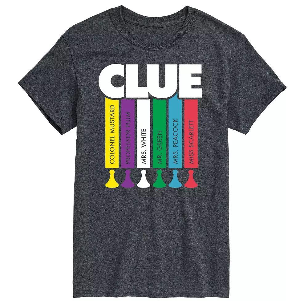 Big & Tall Clue Logo Characters Graphic Tee, Men's, Size: 5XB, Gray Product Image