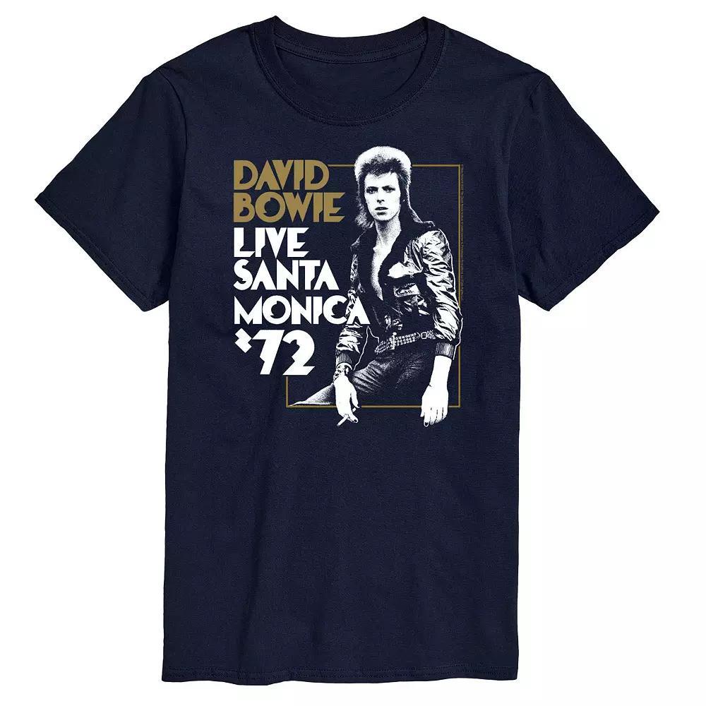 Big & Tall David Bowie Santa Monica Graphic Tee, Men's, Size: 3XL Tall, Blue Product Image