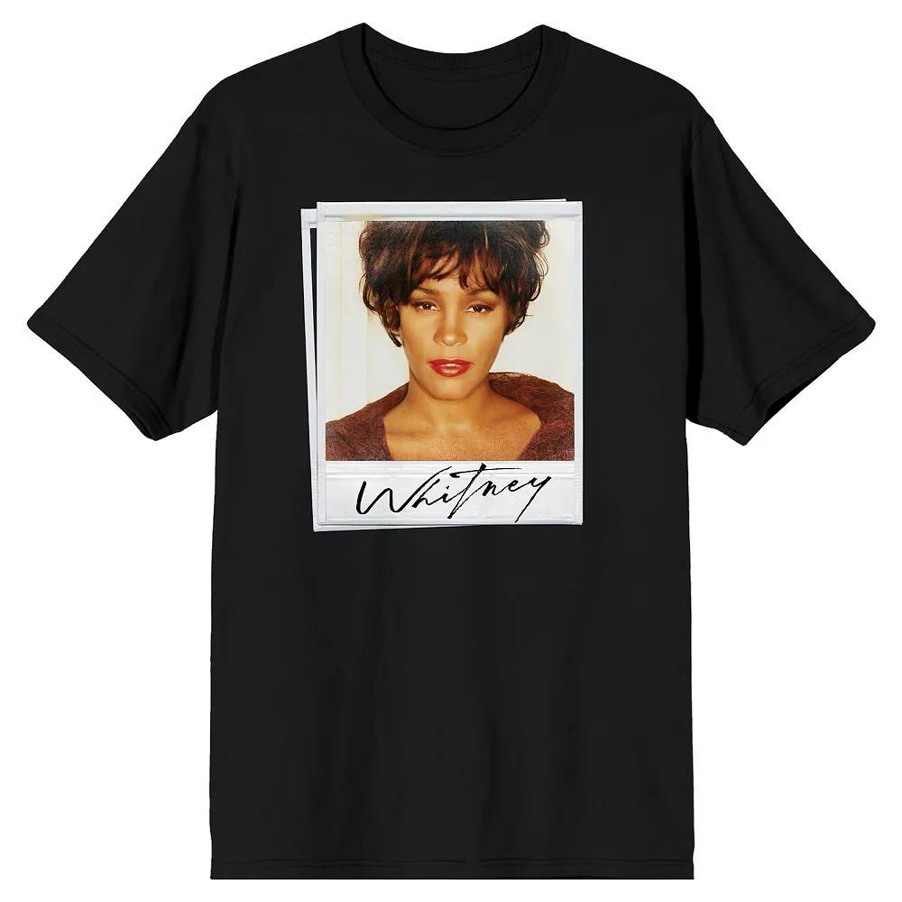 Men's Whitney Houston Photo Graphic Tee, Size: XL, Black Product Image