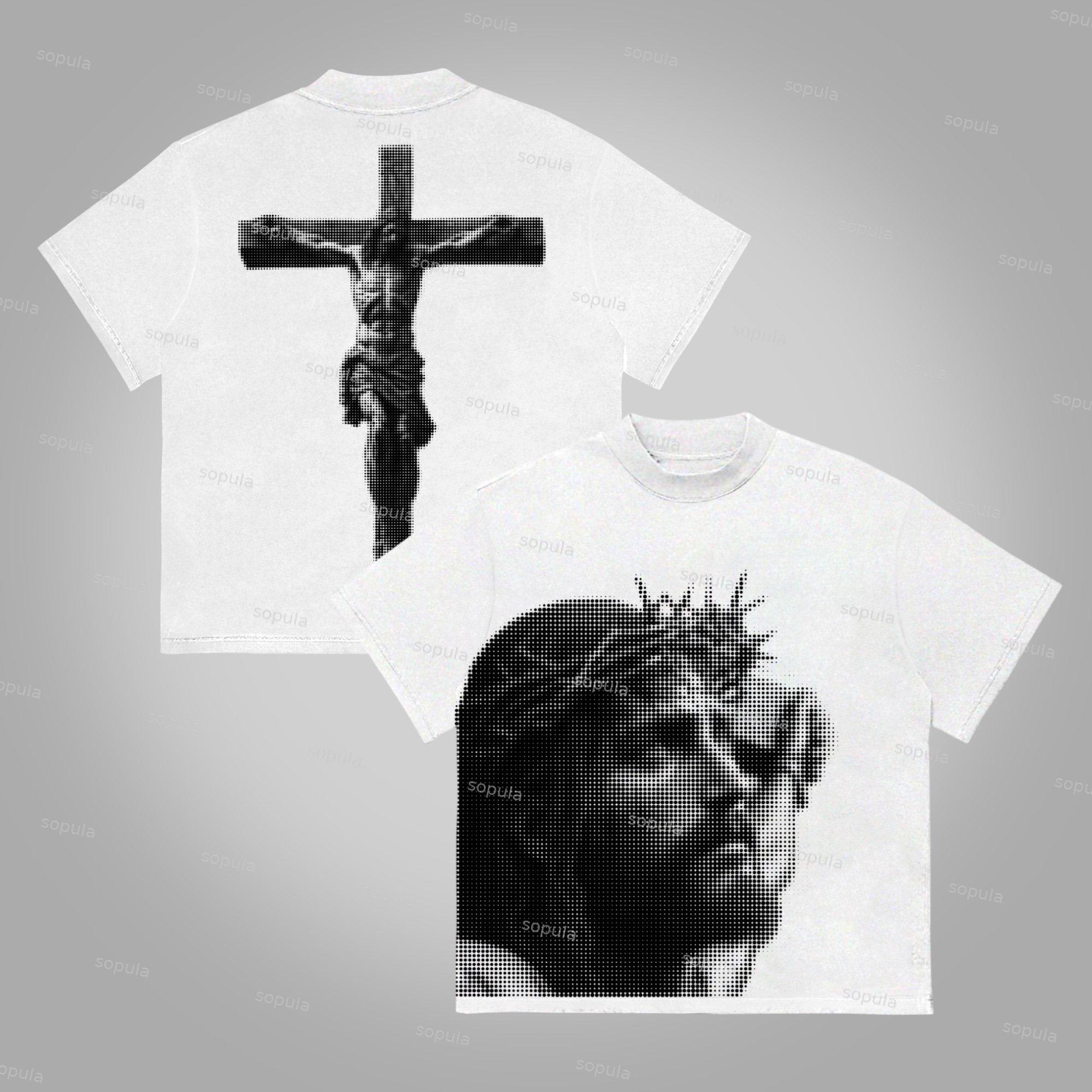Sopula Jesus Outlet Printing Graphics Cotton T-Shirt Product Image