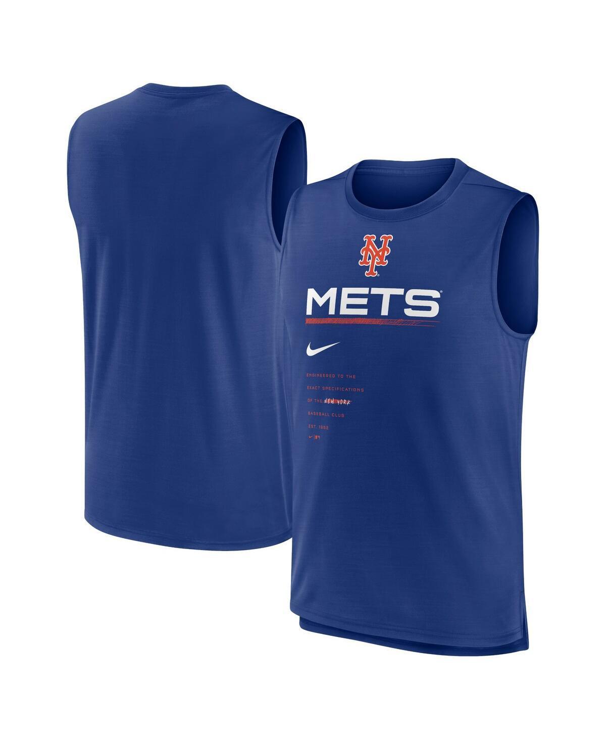 Mens Nike Royal Chicago Cubs Knockout Stack Exceed Muscle Tank Top Product Image