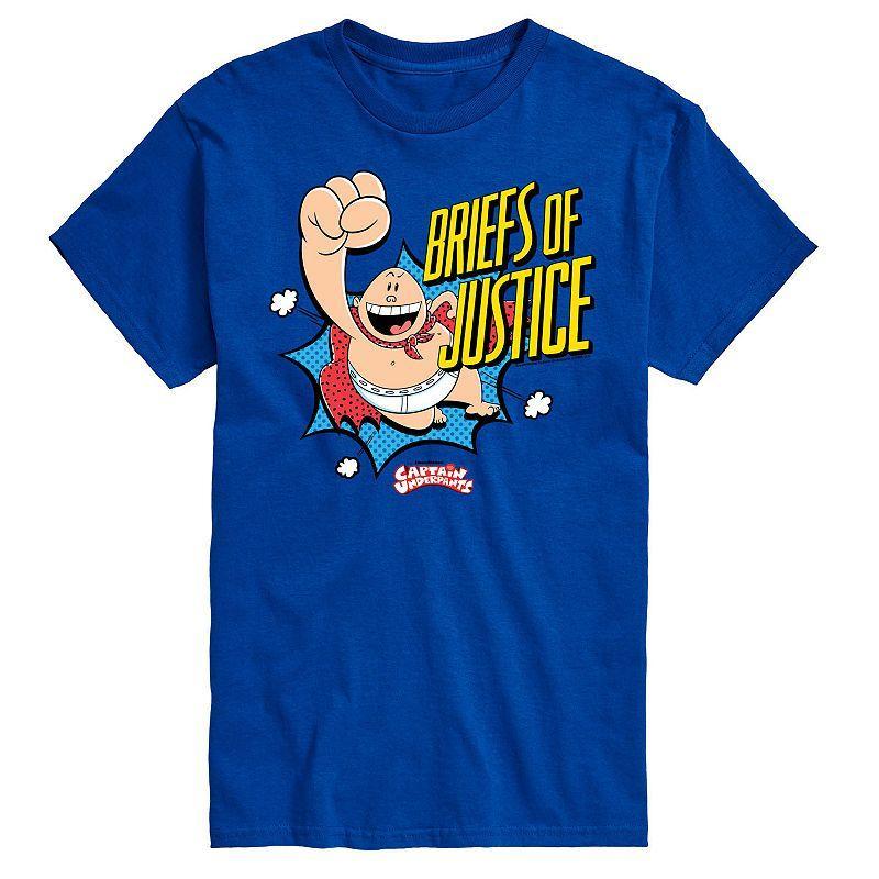 Big & Tall Captain Underpants Briefs Of Justice Graphic Tee, Mens Product Image