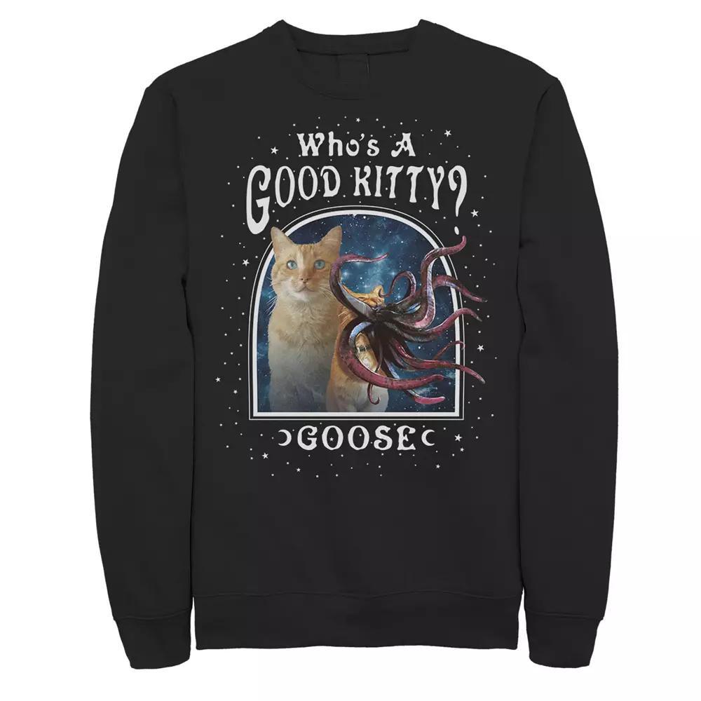 Men's Marvel Captain Marvel Who's A Good Kitty Goose Sweatshirt,  Product Image