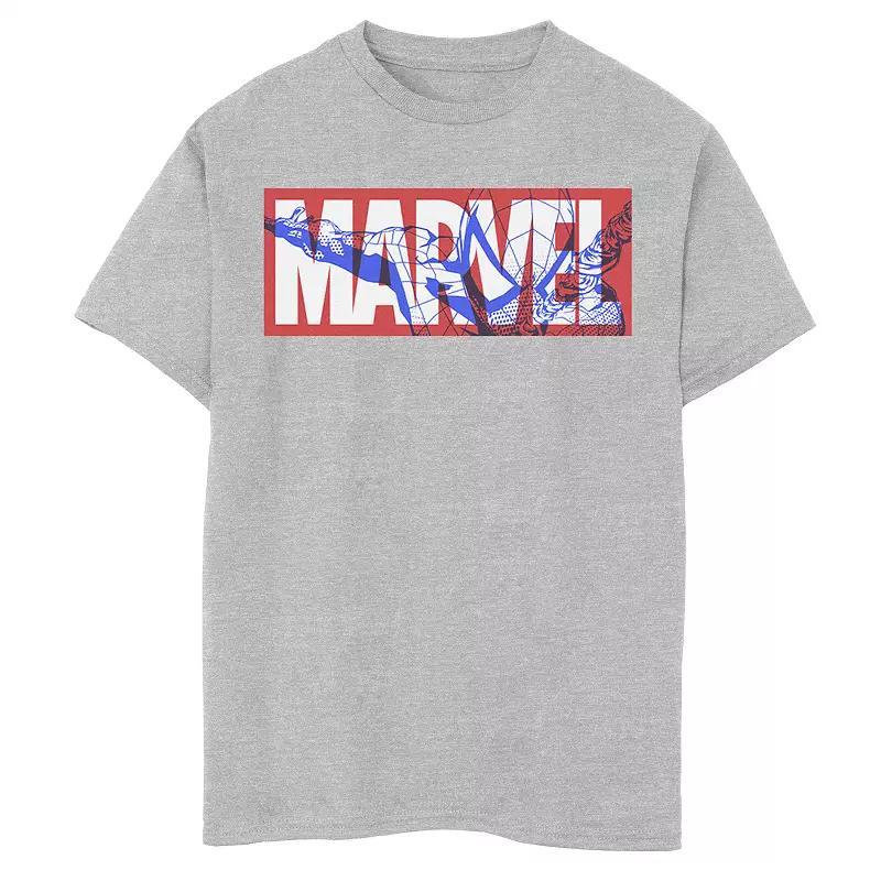 Boys 8-20 Marvel Spider-Man Large Classic Movie Logo Graphic Tee, Boys, Athletic Grey Product Image