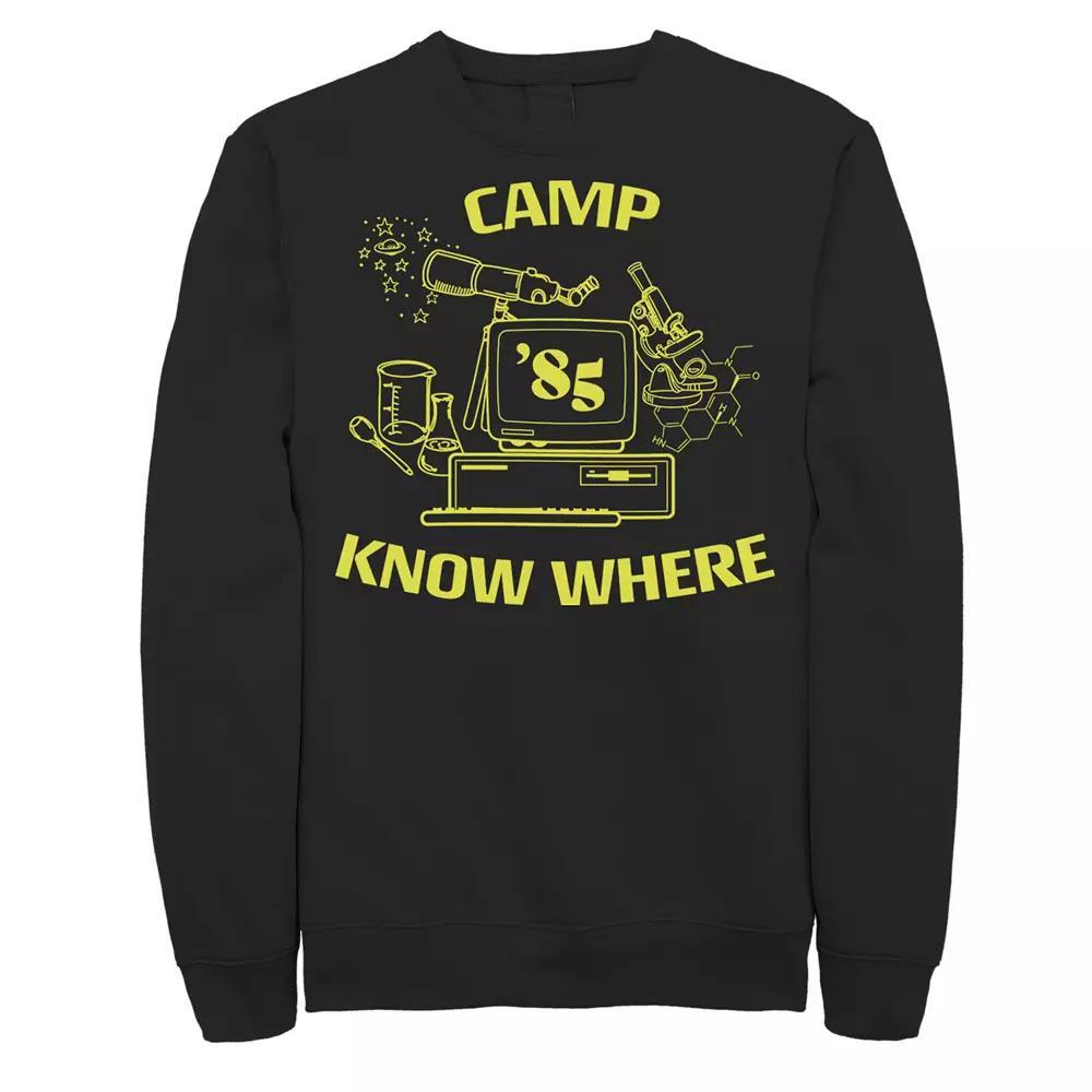 Men's Netflix Stranger Things Camp Know Where '85 Logo Sweatshirt,  Product Image