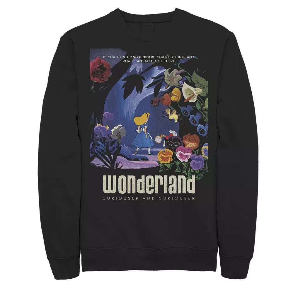Disney's Alice In Wonderland Curiouser Men's Sweatshirt, Size: Small, Black Product Image