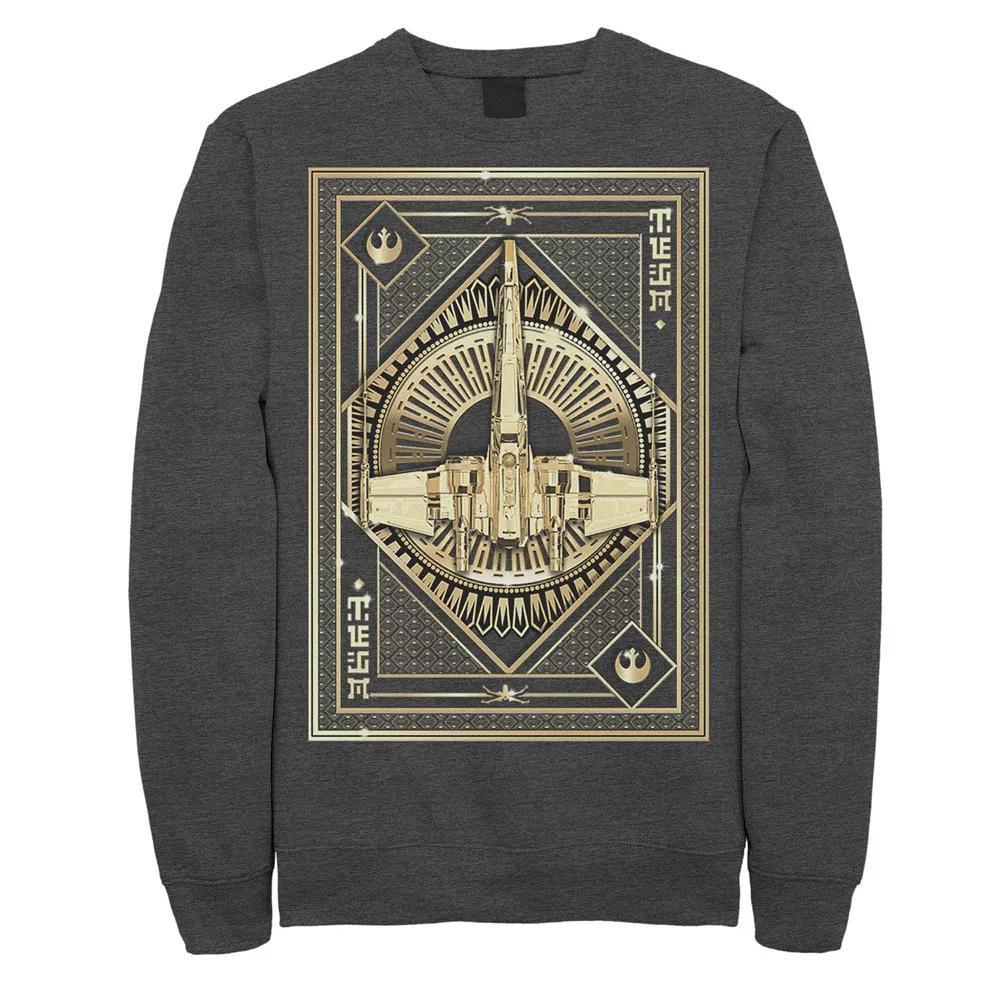 Men's Star Wars Last Jedi Gold Platinum X-Wing Pattern Sweatshirt,  Product Image