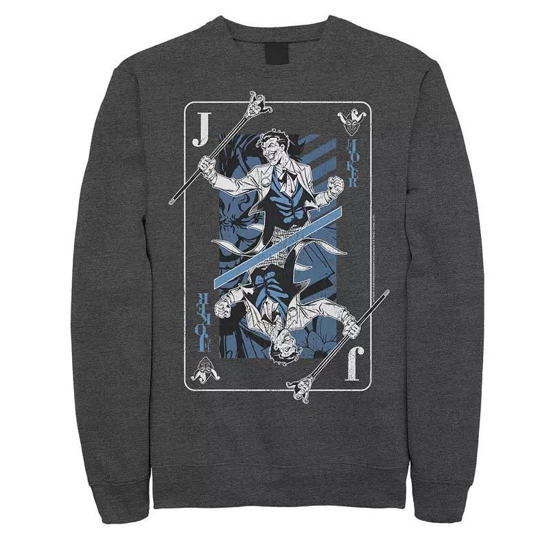 Mens DC Comics The Joker Playing Card Sweatshirt, Men's,  Product Image