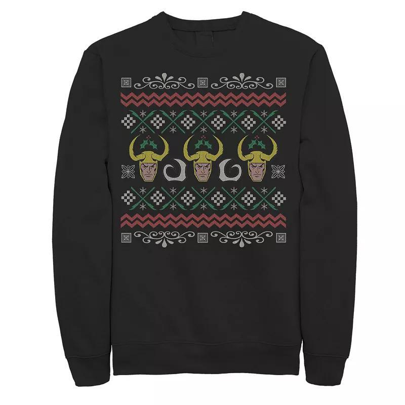 Men's Marvel Loki Ugly Christmas Sweater Tee, Size: Small, Black Product Image