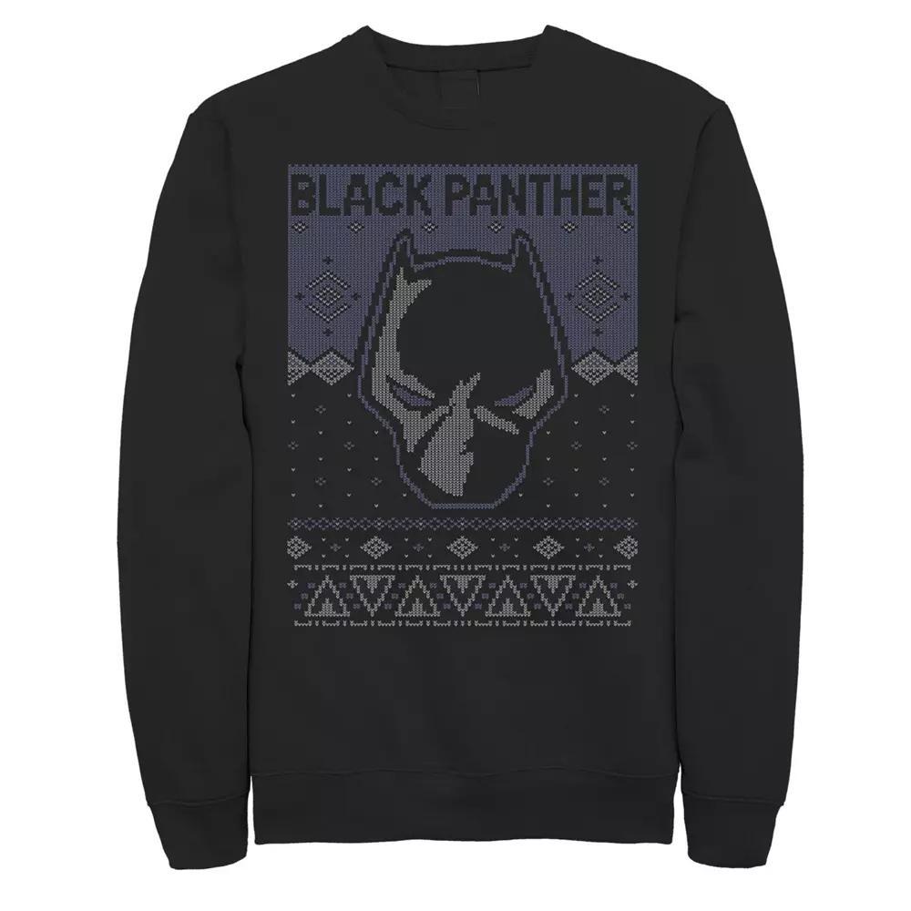 Men's Marvel Black Panther Ugly Christmas Sweater Fleece,  Product Image
