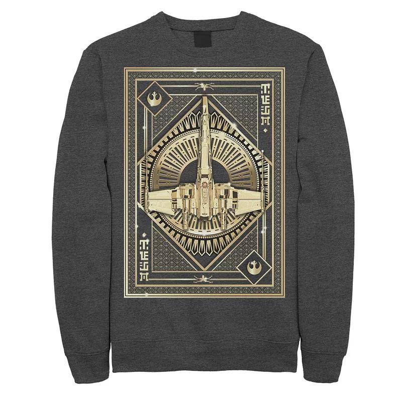 Men's Star Wars Last Jedi Gold Platinum X-Wing Pattern Sweatshirt,  Product Image