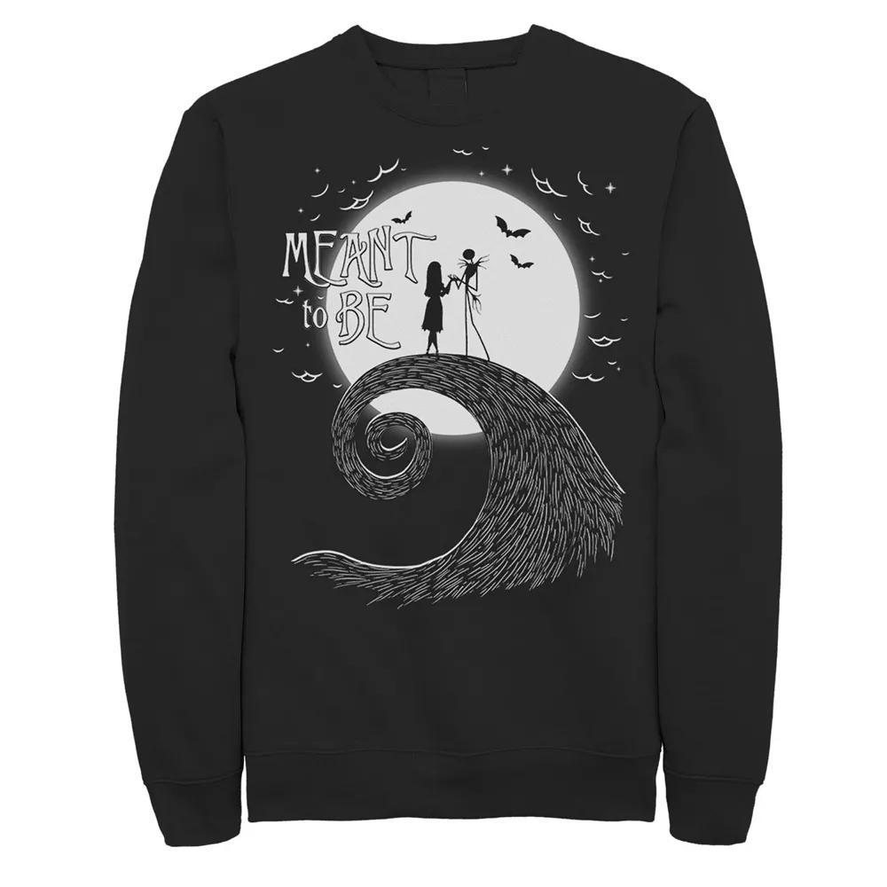 Disney's The Nightmare Before Christmas Big & Tall Jack And Sally Fleece Sweatshirt, Men's, Size: XL Tall, Black Product Image