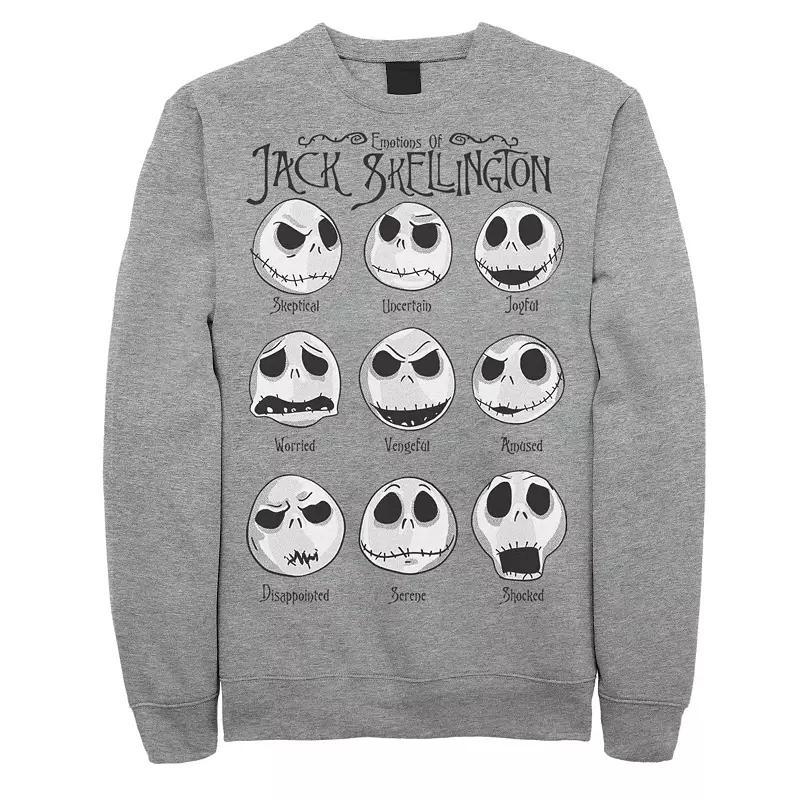 Disneys The Nightmare Before Christmas Mens Emotional Jack Sweatshirt Athletic Grey Product Image