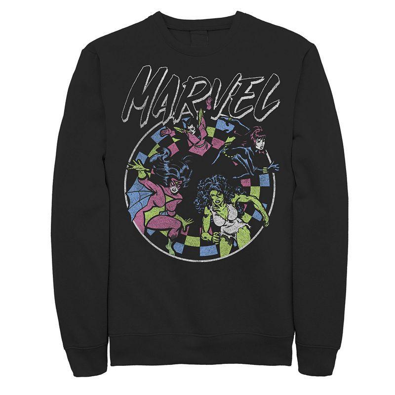 Men's Marvel Grunge Marvel Sweatshirt, Size: Small, Black Product Image