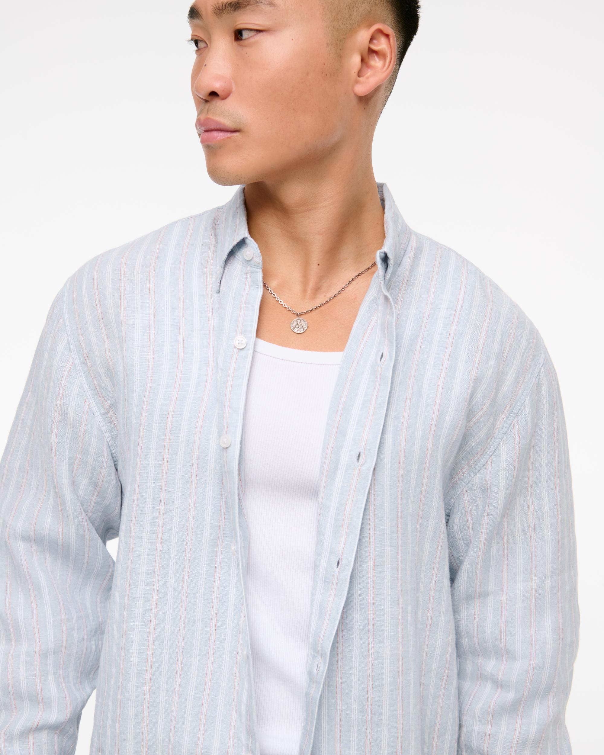 Linen Button-Up Shirt Product Image
