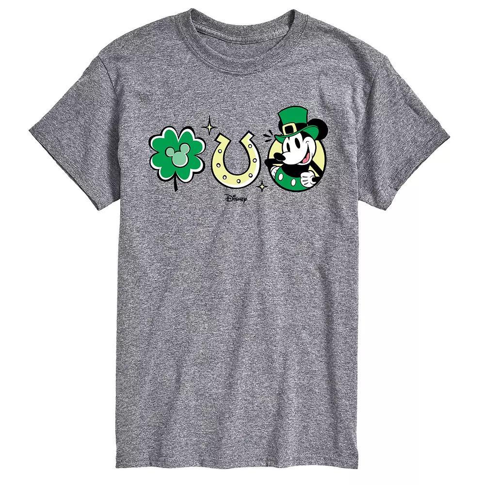 Disney's Mickey Mouse Men's St Patrick's Icons Graphic Tee, Size: Small, Grey Gray Product Image