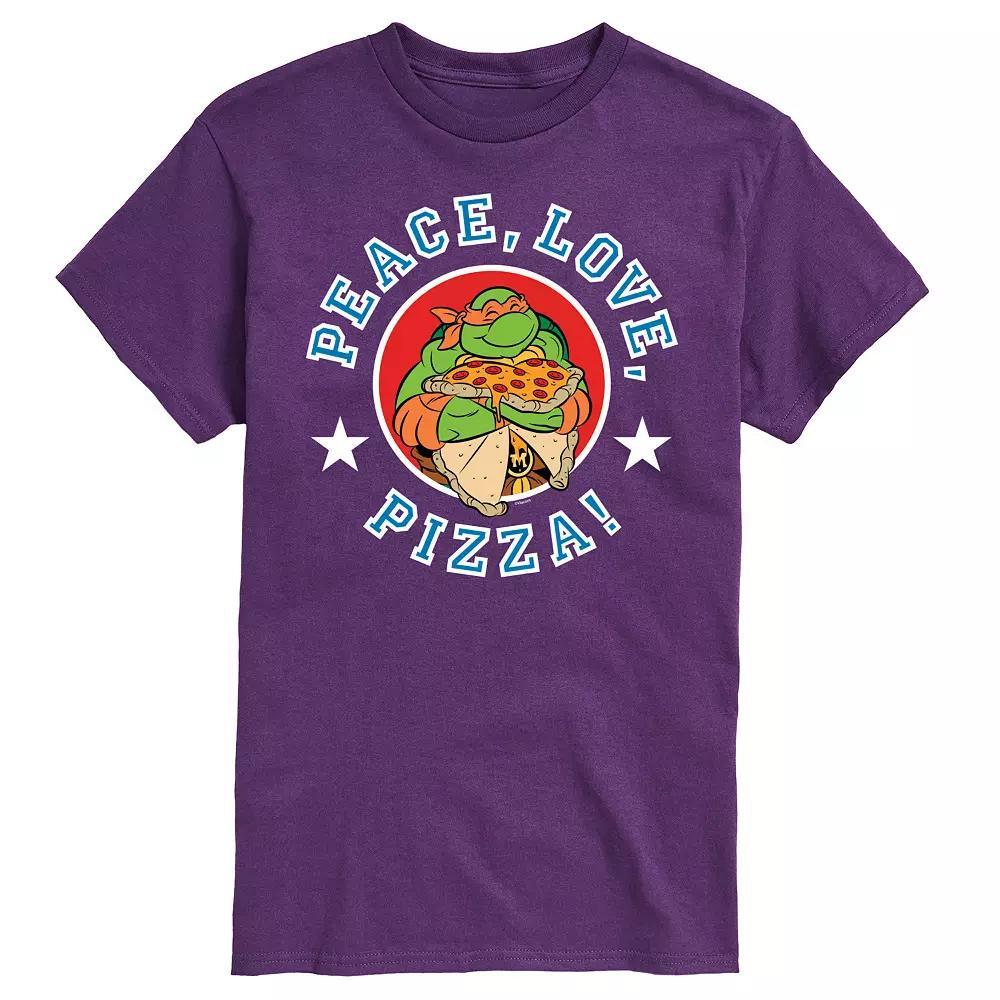 Men's Teenage Mutant Ninja Turtles Peace Love Graphic Tee, Size: Small, Purple Product Image