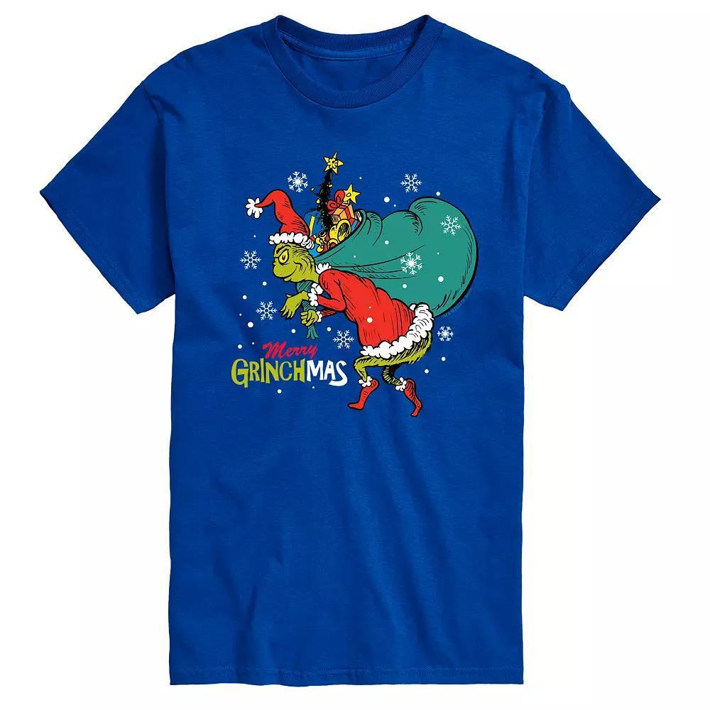 Big & Tall Dr. Seuss The Grinch Merry Grinchmas Toy Bag Graphic Tee, Men's,  Product Image