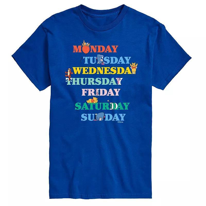 Disney's Winnie the Pooh Big & Tall Days Of The Week Graphic Tee, Men's, Size: XXL Tall, Blue Product Image