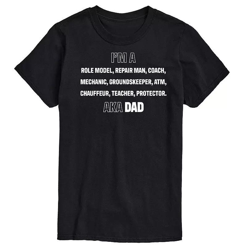 Men's I'm A Dad List Graphic Tee, Size: Large, Grey Blue Product Image