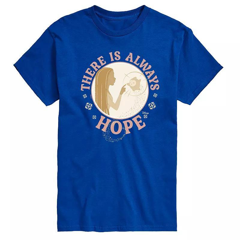 Disney's Wish Asha and Star Men's There Is Always Hope Graphic Tee, Size: XXL, Blue Product Image