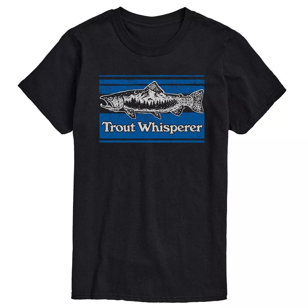 Big & Tall Trout Whisperer Tee, Men's, Size: 6XB, Black Product Image