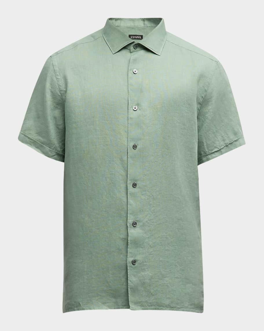 Men's Linen Short-Sleeve Shirt Product Image