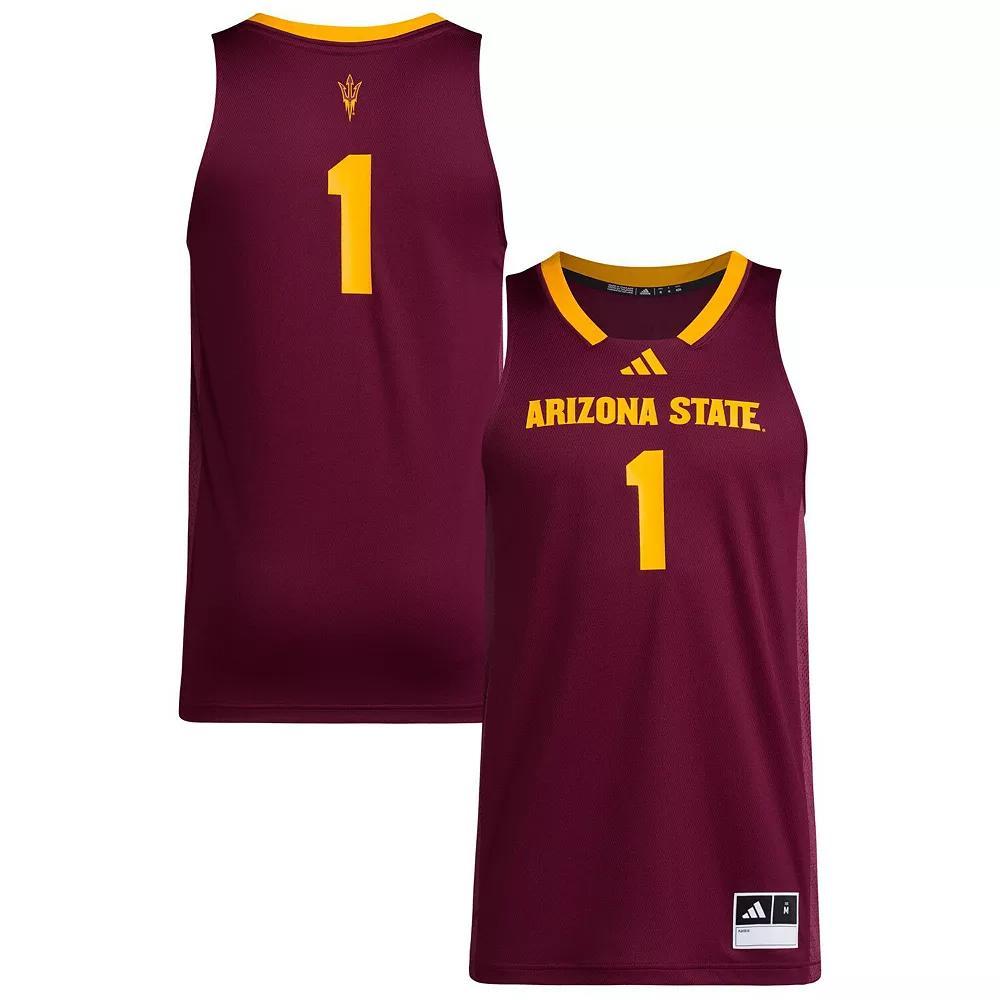 Men's adidas #1 Maroon Arizona State Sun Devils Replica Swingman Jersey, Size: Large, Red Product Image