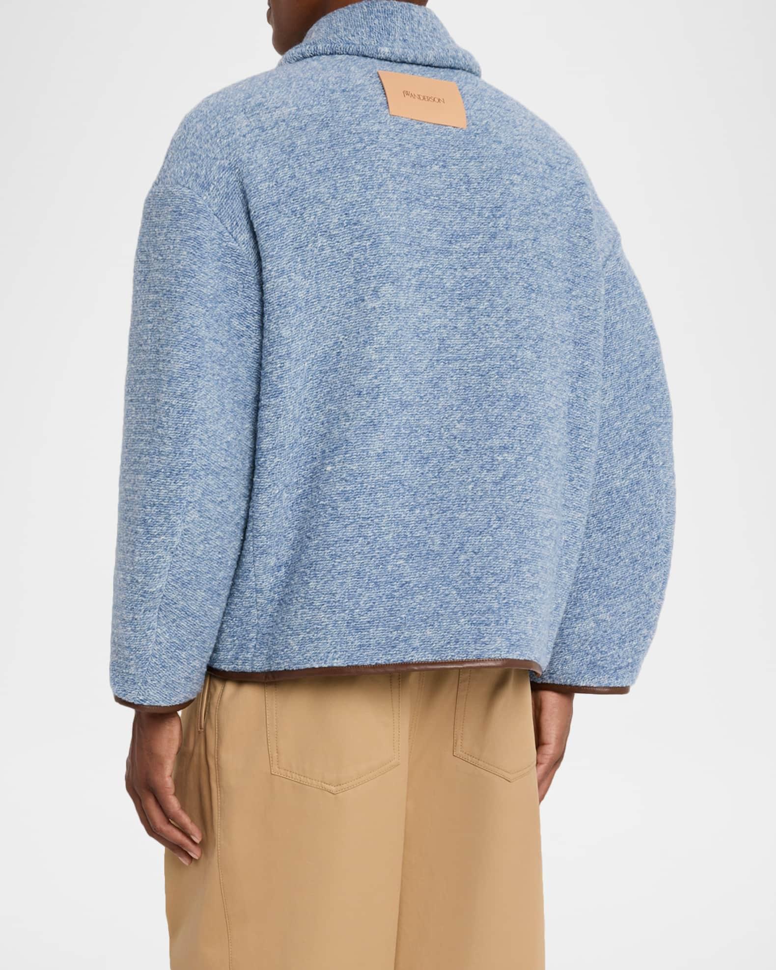 Men's Contrast-Trim Zip Jacket Product Image