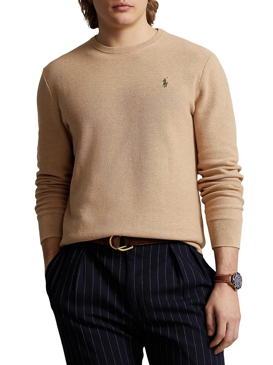 Mens Long-Sleeve Cotton Sweater Product Image