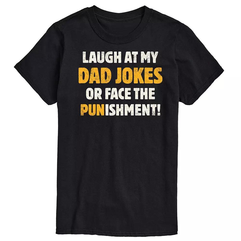 Men's Dad Jokes Punishment Graphic Tee, Size: XXL, Dark Brown Product Image