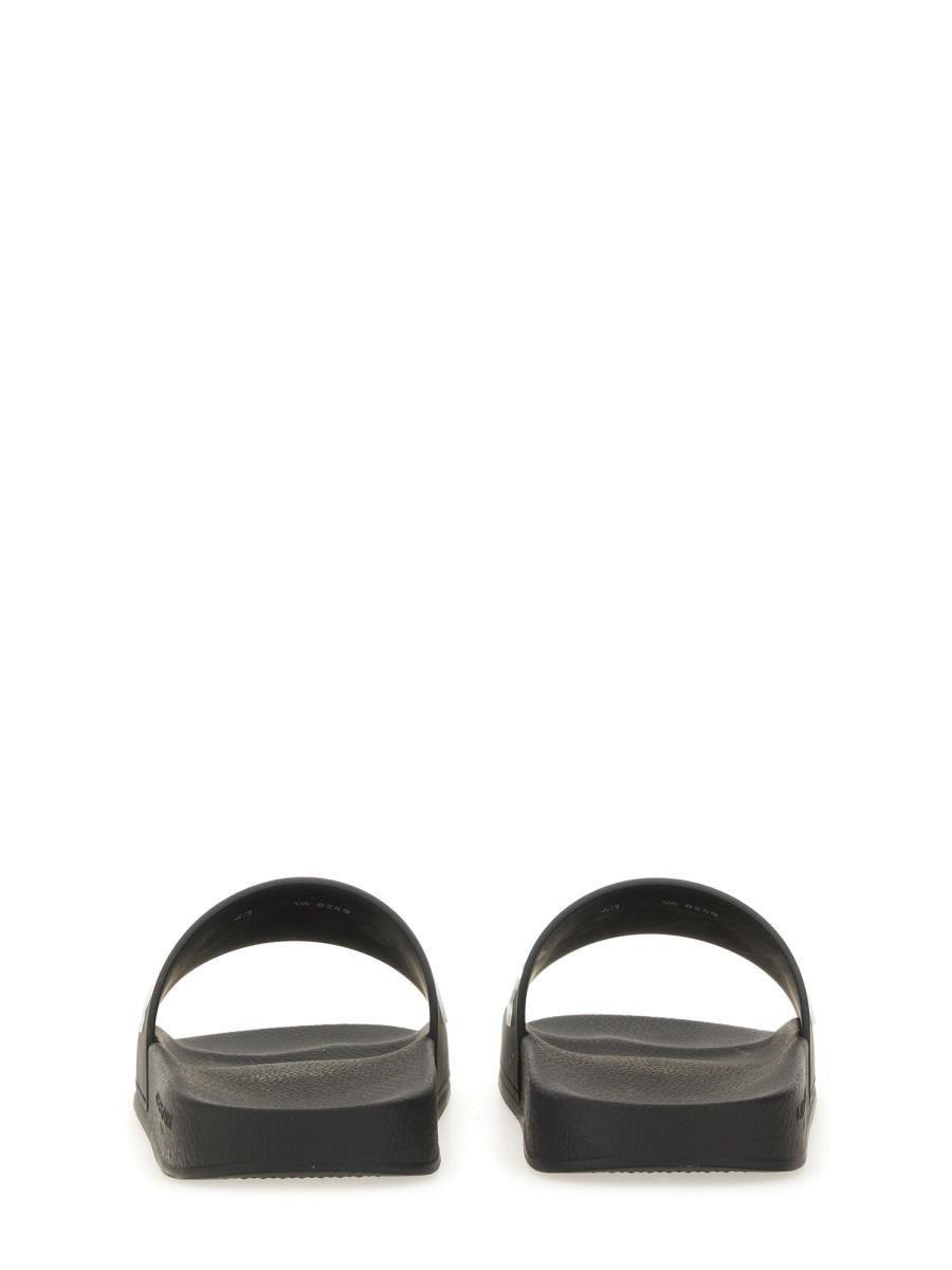 Black Logo-Print Pool Slides Product Image