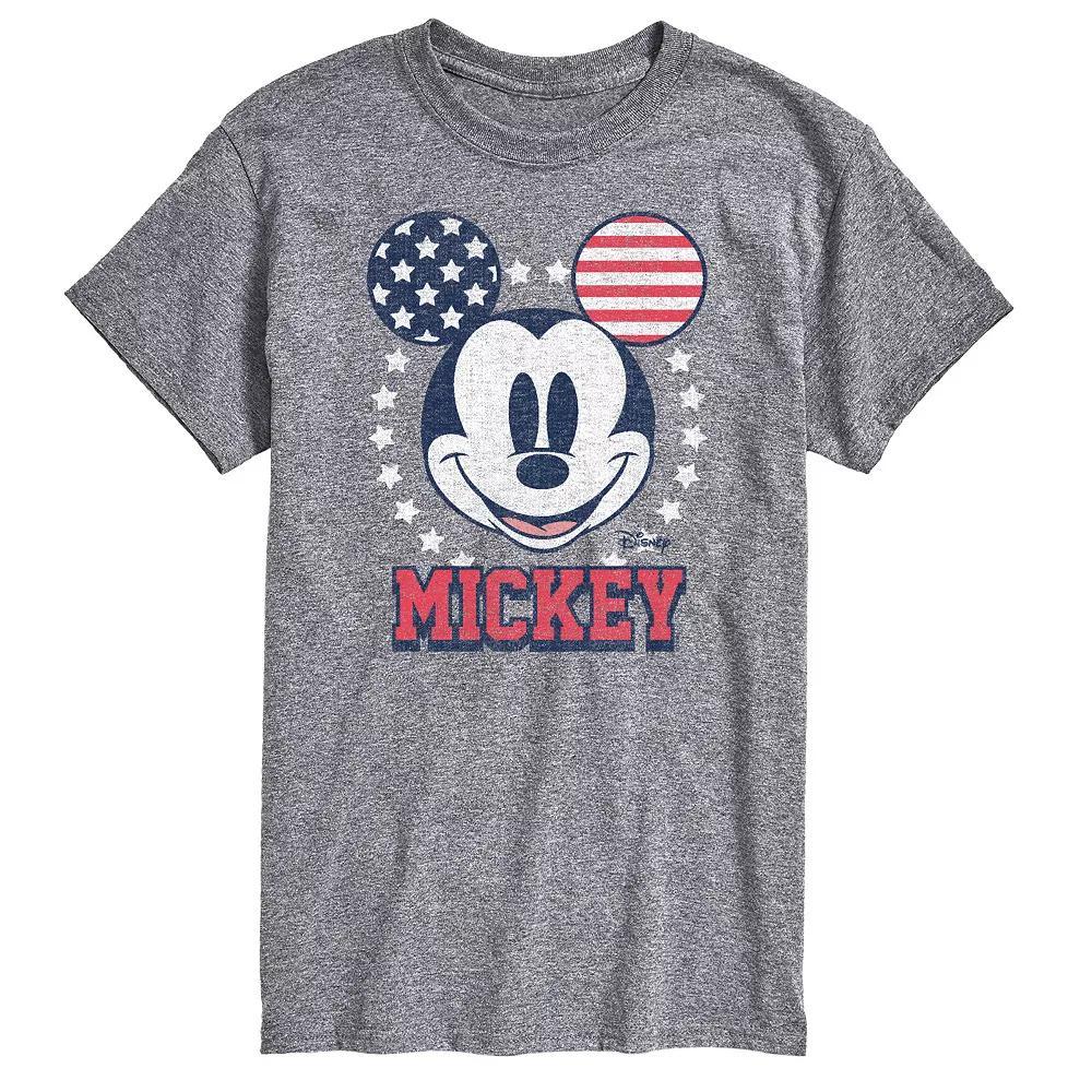 Disney's Mickey Mouse Big & Tall USA Ears Graphic Tee, Men's, Size: 4XB, Gray Product Image