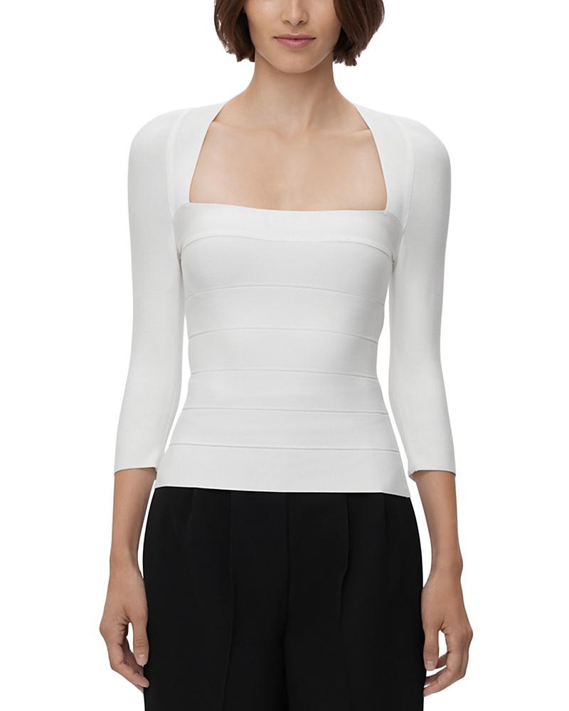 Herve Leger Icon Bandage Square Neck Top Product Image