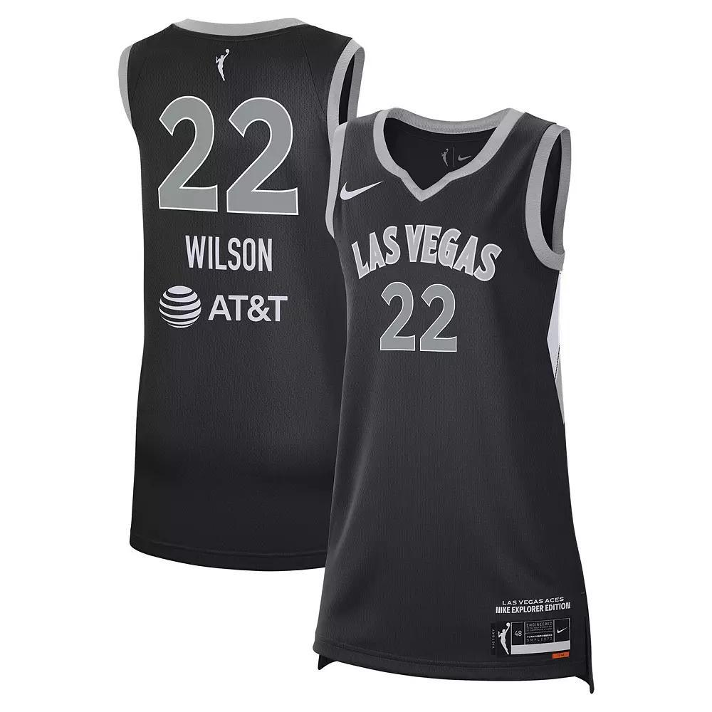 Aja Wilson Las Vegas Aces Nike Womens Dri-FIT WNBA Victory Jersey | HF0996-010 Product Image