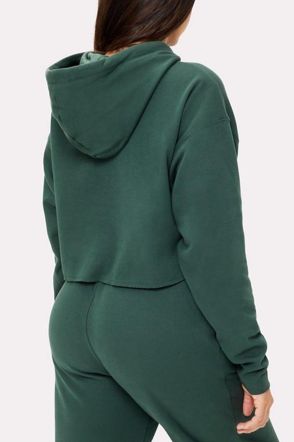 Cozy Fleece Everyday Cropped Hoodie Product Image